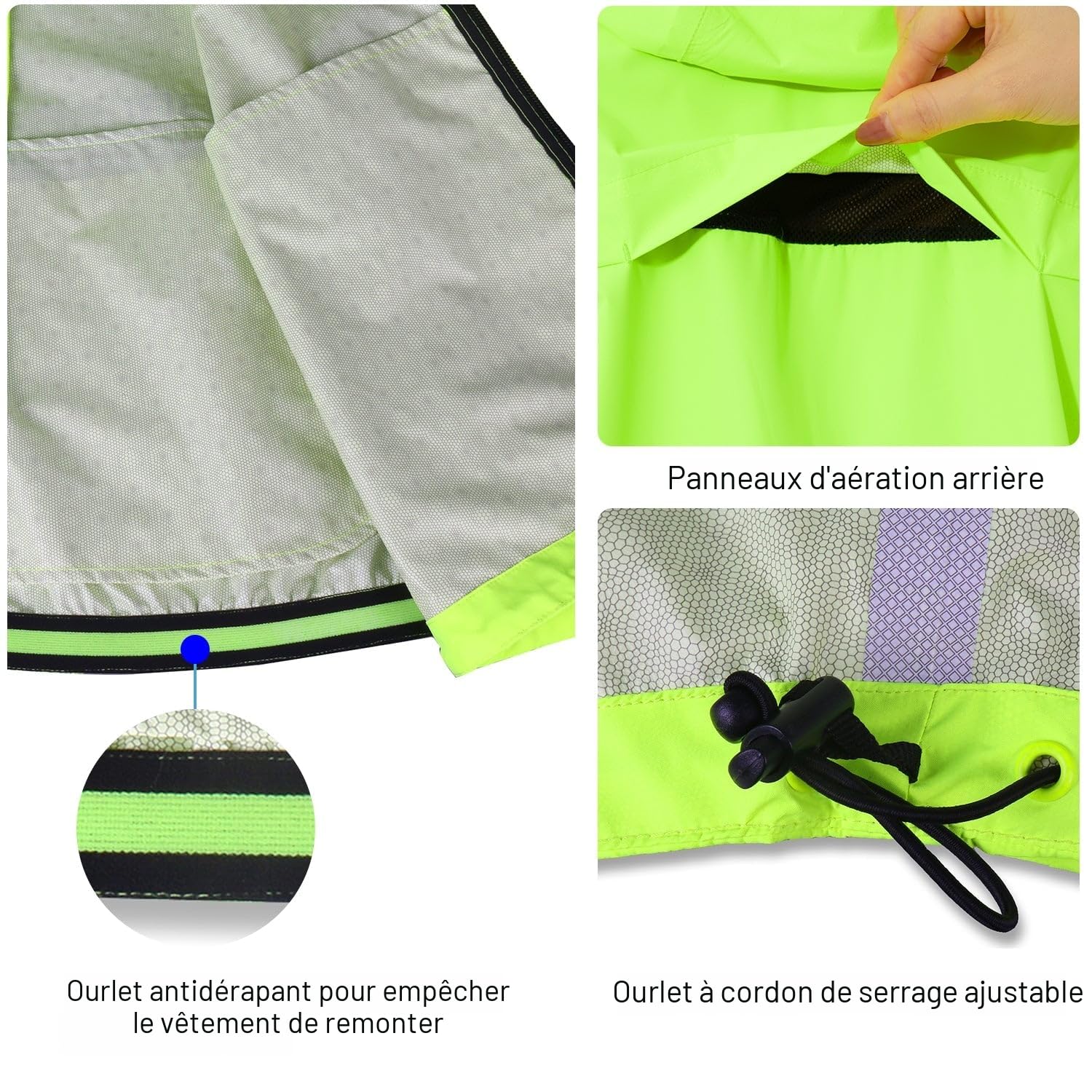 BALEAF Veste de cyclisme imperméable respirante coupe-vent légère pour homme