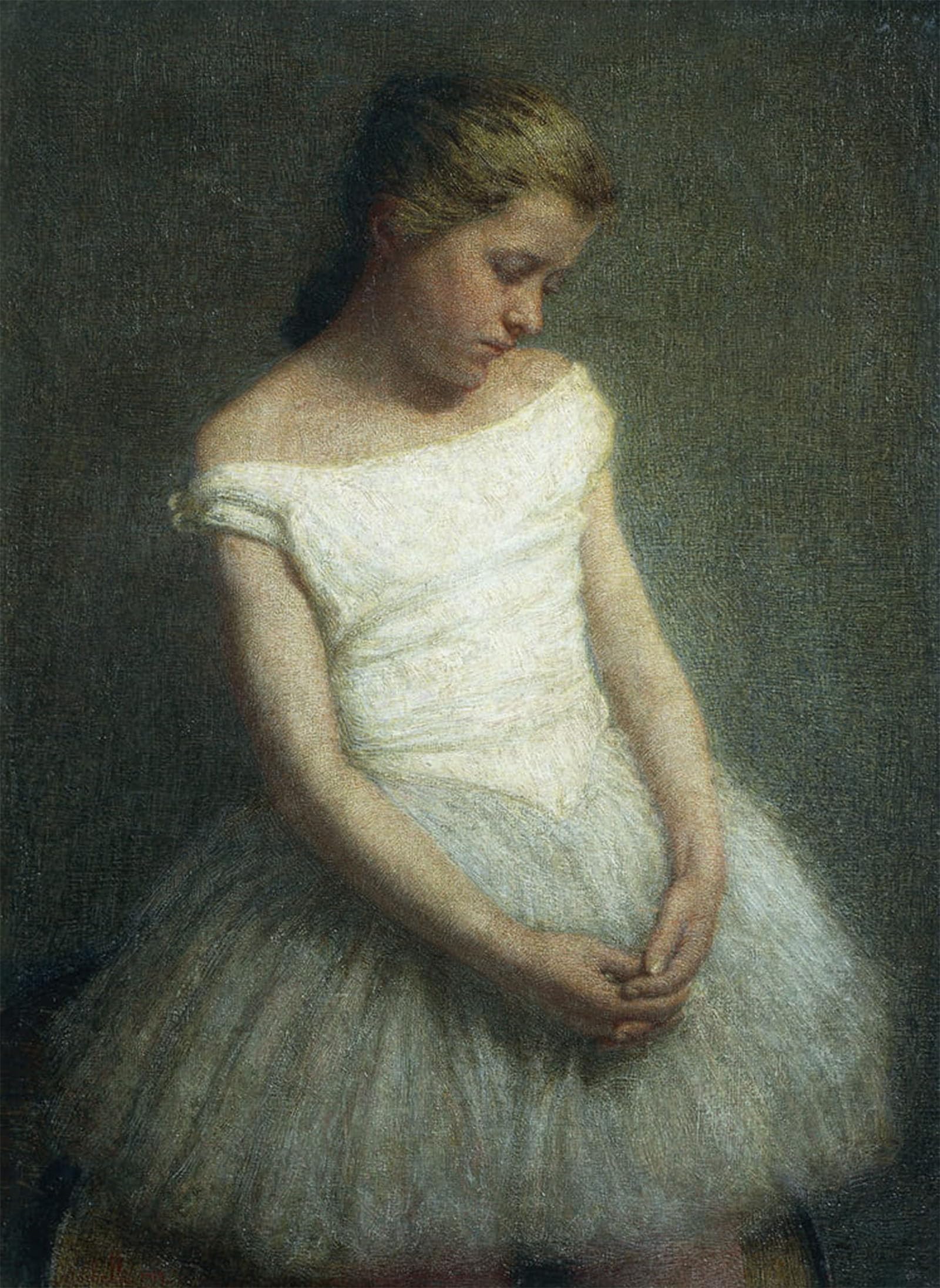 POSTERIIk Famous Animal Posters Vintage Picture Dancer Little Girl Dressed in a Tutu by Angelo Morbelli Modern Wall Decor for Home Decor 60x90cm