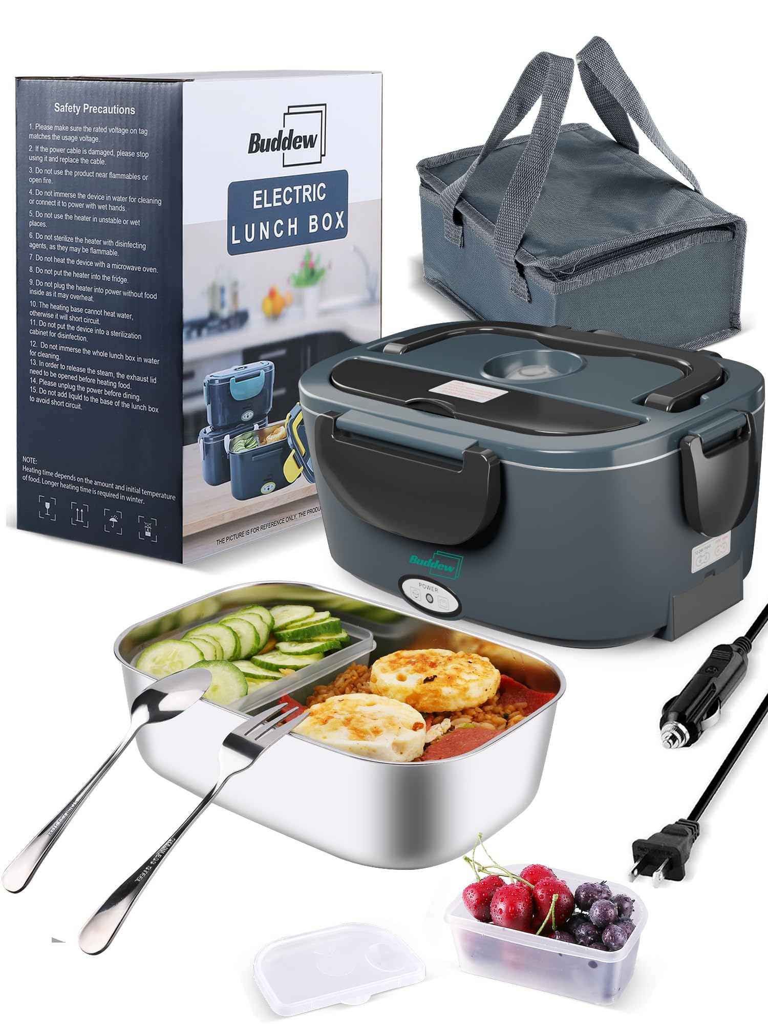 Buddew Electric Heated Lunch Box
