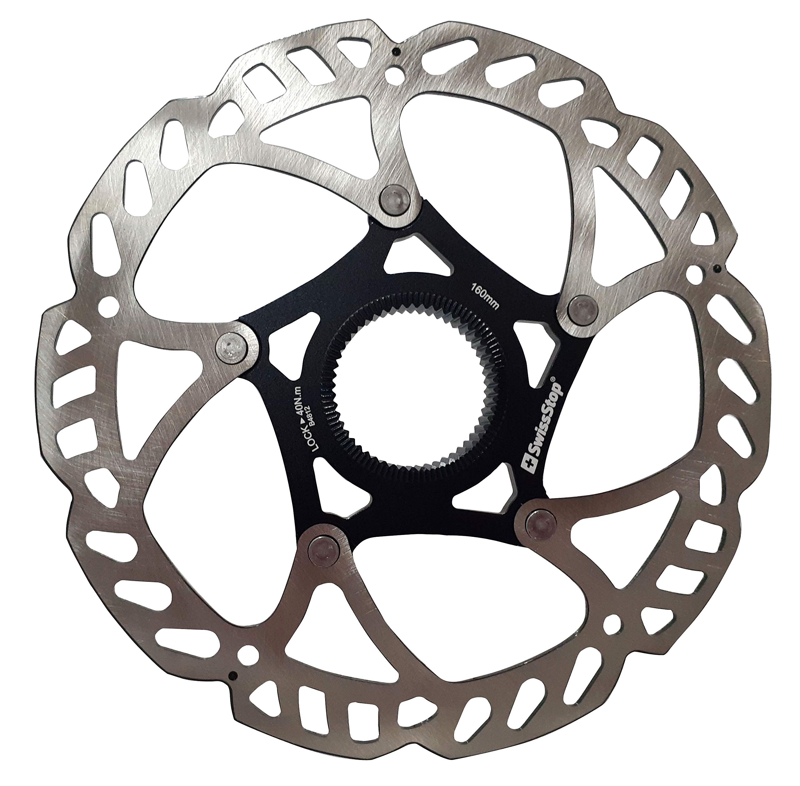 Swissstop Disc Rotor Centrlock 160mm, Silver