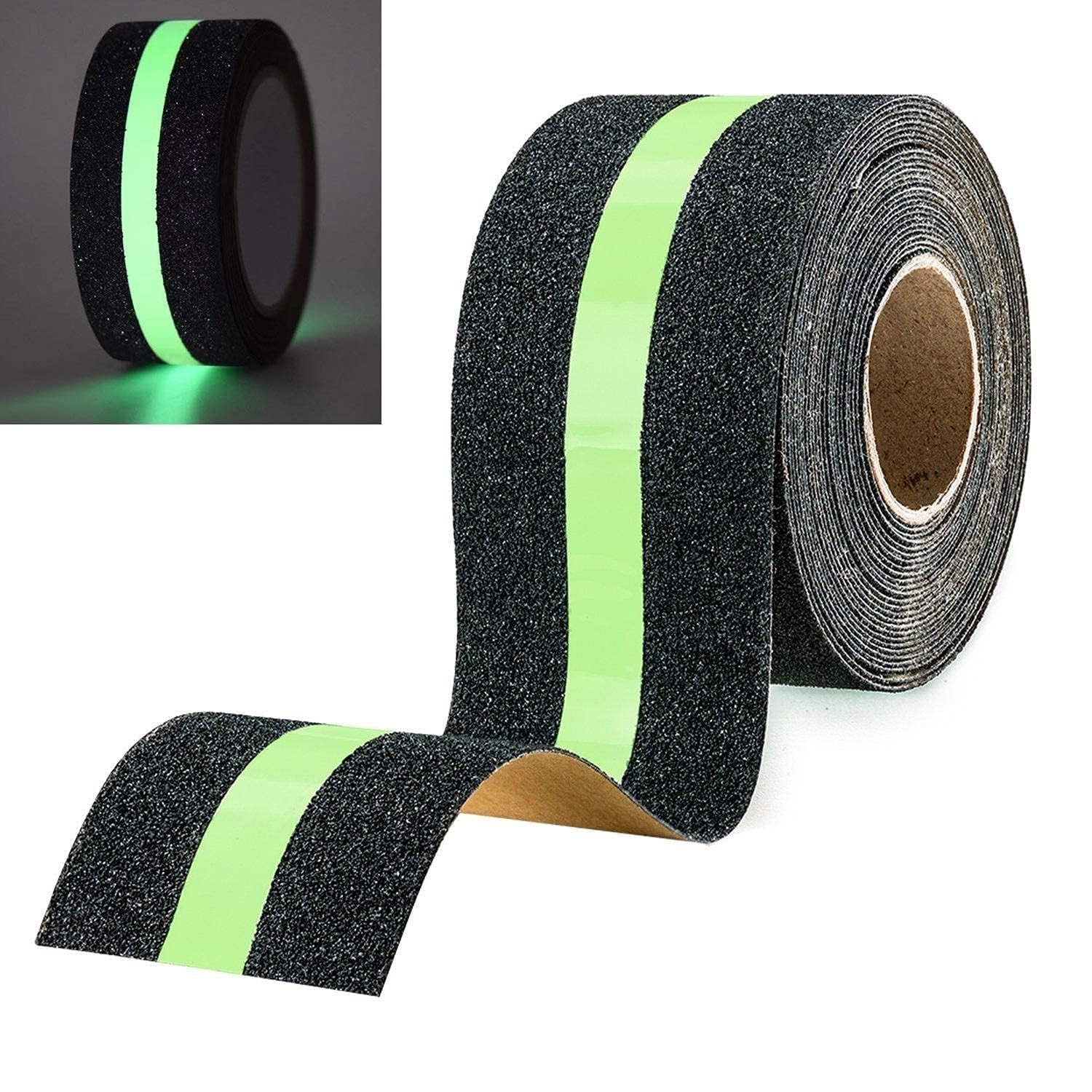 Anti Slip Grip Tape, Non-slip Traction Tapes with Glow in the Dark Reduce the Risk of Slipping for Indoor or Outdoor Stair Tread Step and Other Slippery Surfaces - Keeps You Safe, 50mm x 5m
