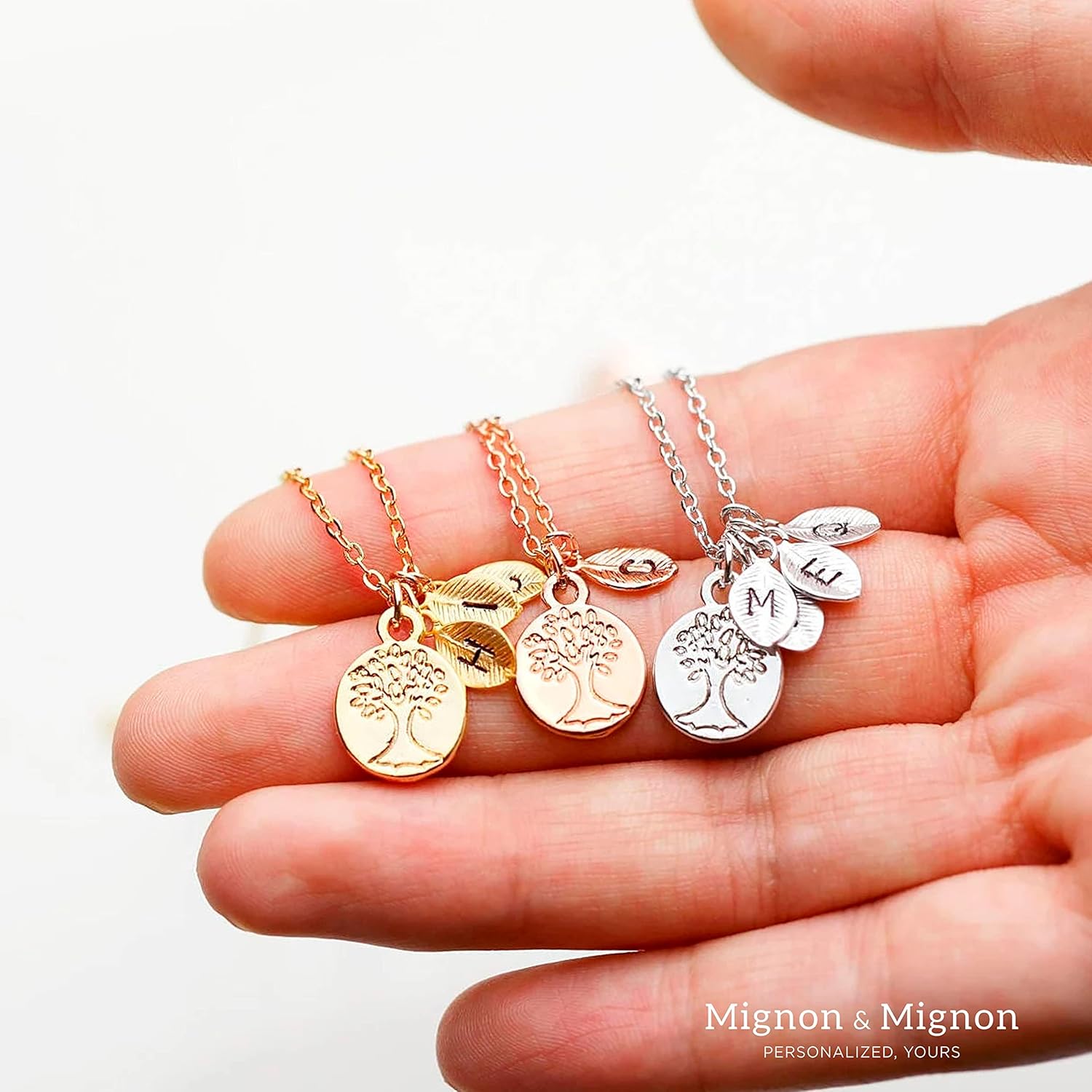 MignonandMignon grandma Family Tree Necklace, personalized Mother's Day Gift- CFTN