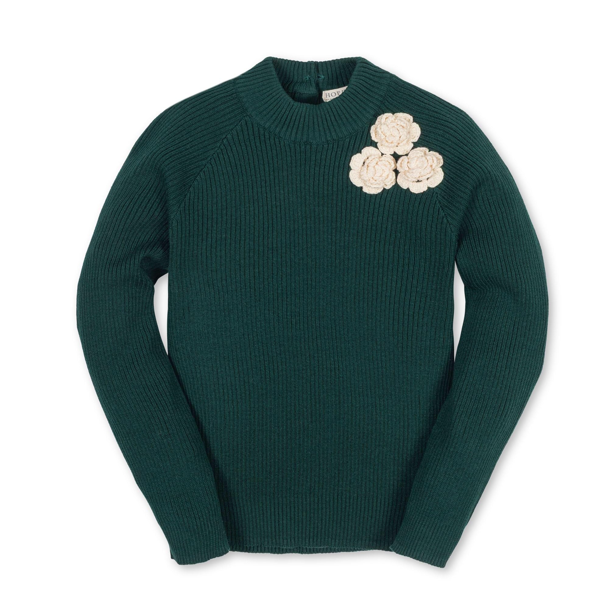 Hope &amp; Henry Girls Cable Front Pullover Sweater