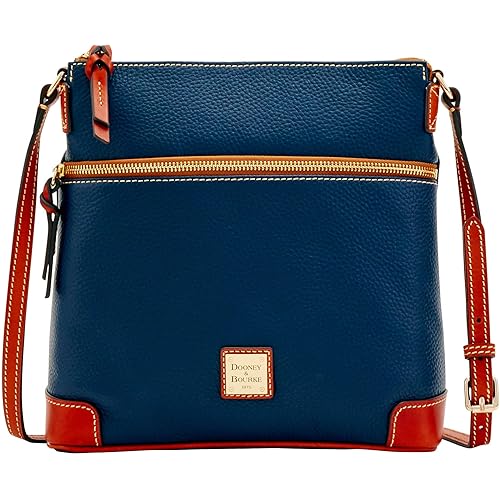 Dooney & Bourke Women's Crossbody in Pebble Grain Leather, Large Handbag with Adjustable Shoulder Strap