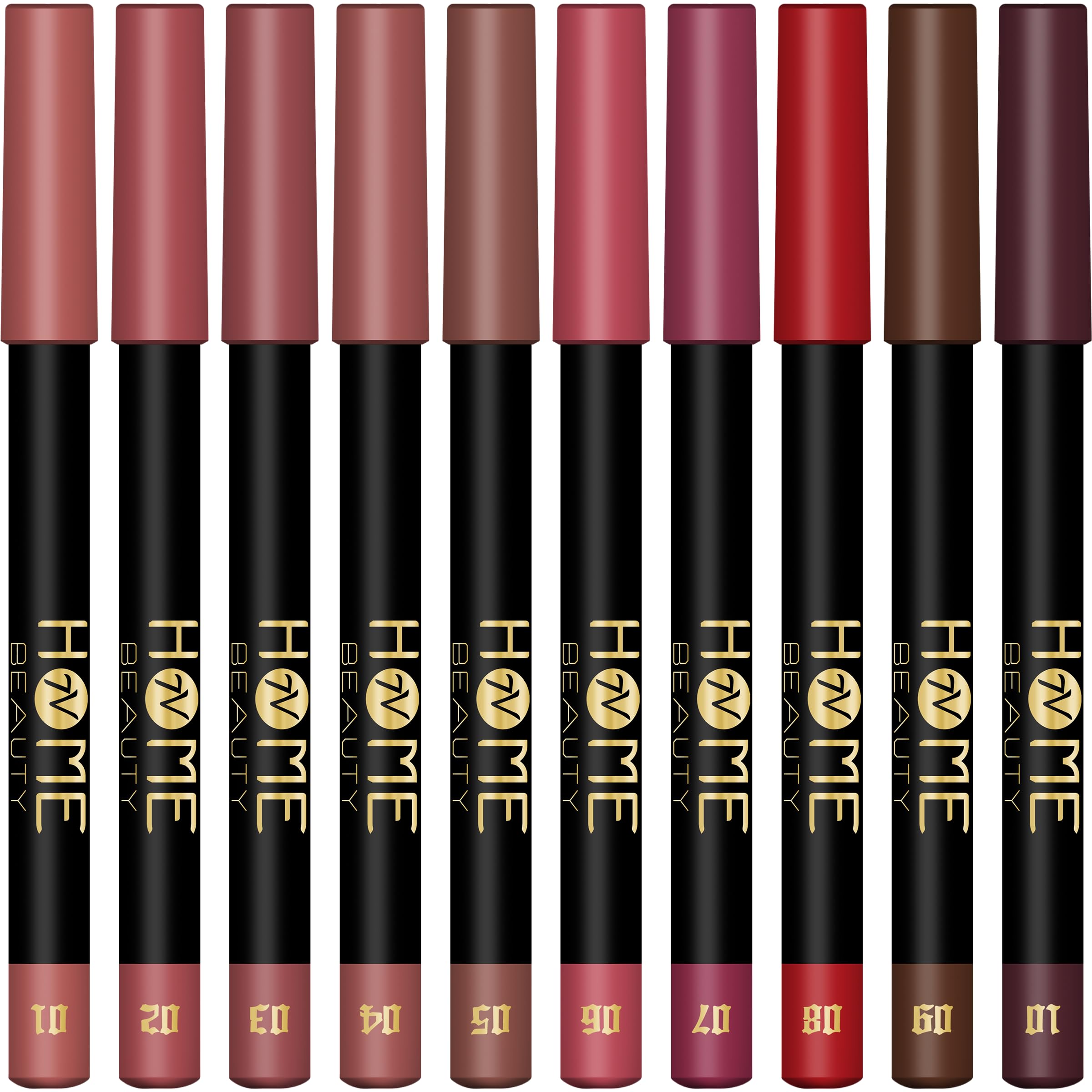 Lippenstift-Set, matt, 10 Stück, hochpigmentiert und langanhaltend (Set A, 10 Stück (1 Packung)