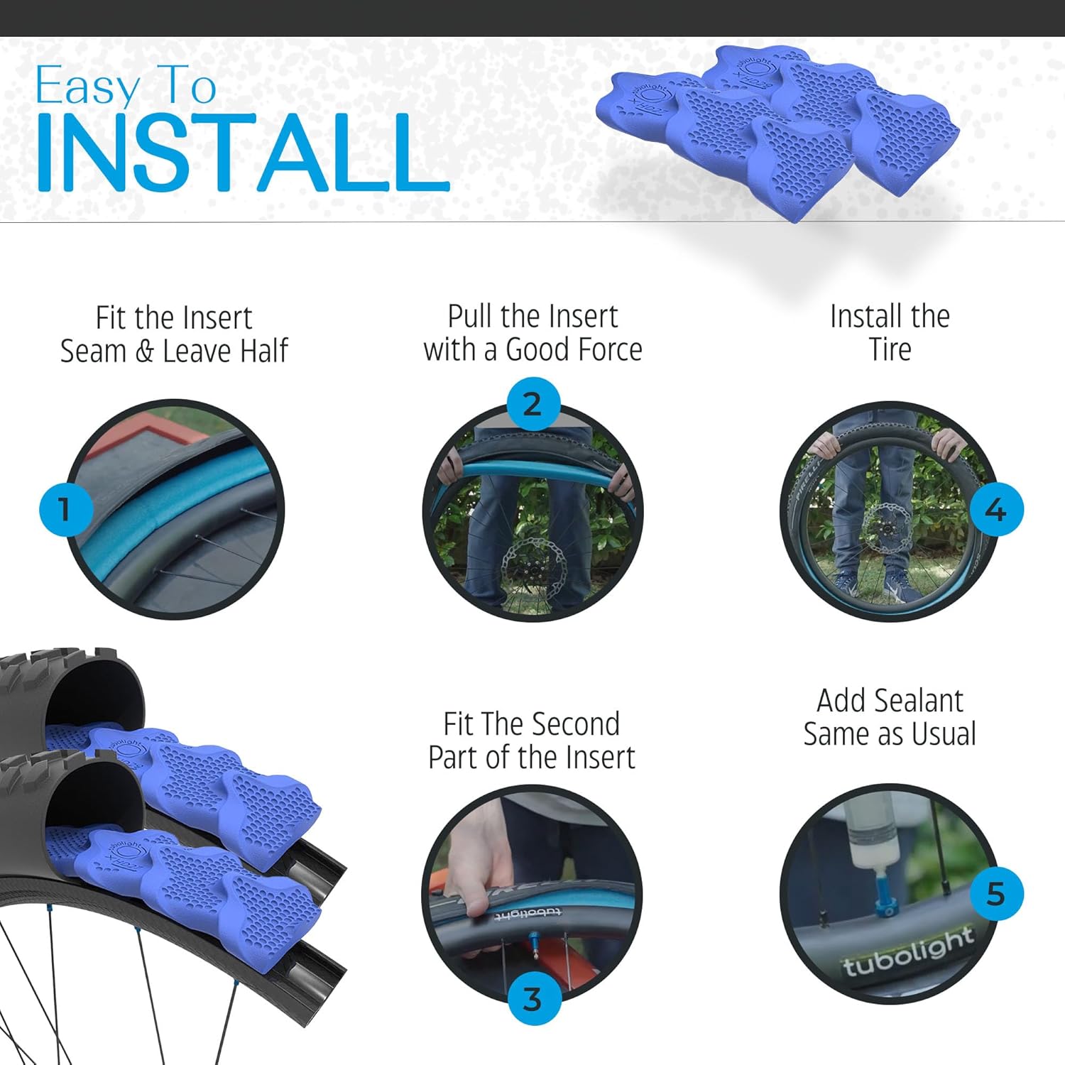 Diamana XHD 27.5” & 29” Bike Tire Insert Set | Ideal for 2.6-3.0” Tires | Lightweight EVA Foam | Patented Design for Enhanced Traction | Conquer Any Trail
