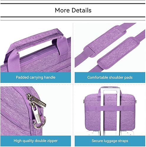 Miniatura 5 de LANDICI Funda protectora de 360 para laptop de 15.6 a 16 pulgadas con correa para el hombro, funda impermeable para MacBook Pro 16, Acer HP, Lenovo,