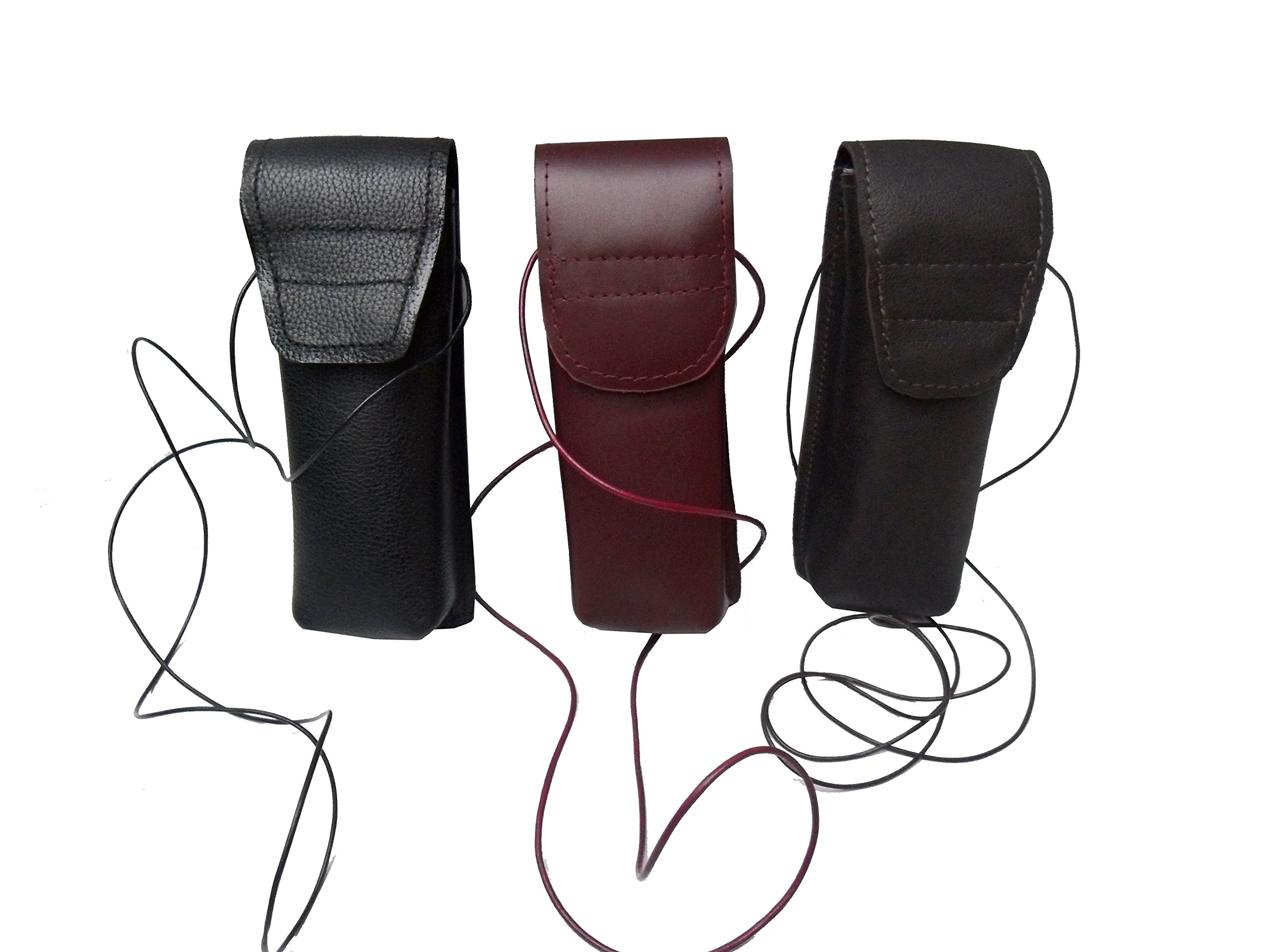 Portaocchiali da collo in pelle unisex custodia per occhiali