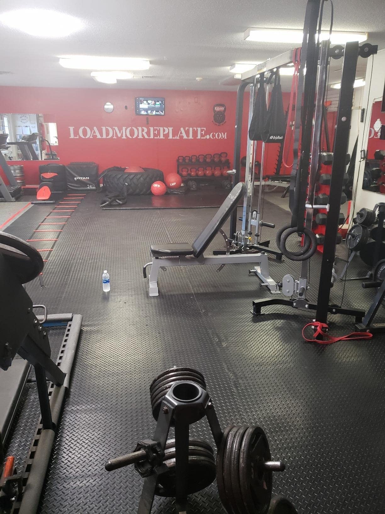 Pavimento in Gomma/Tappetino in gomma Palestra in casa Pavimento Tappetini in gomma, Istruttore di attrezzature per il fitness Tappetino Utilizzato su pavimenti duri e protezione di moquette - Nero 3