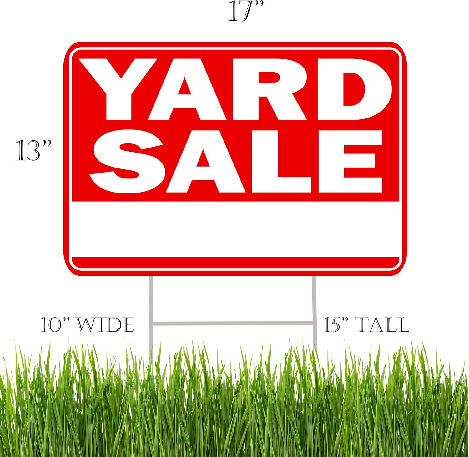 Rogue River Tactical 9 Piece Yard Sale Sign Double Sided With Stake - Large, 17 Inch By 13 Inch With Arrows