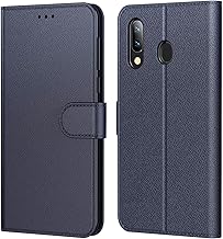 HL Tenphone Etui Coque pour Samsung Galaxy A20e, Protection Housse en Cuir Portefeuille Livre,[Emplacements Cartes],[Fonction Support],[Languette Magnétique] pour (Galaxy A20e (5,80 Pouces), Bleu)