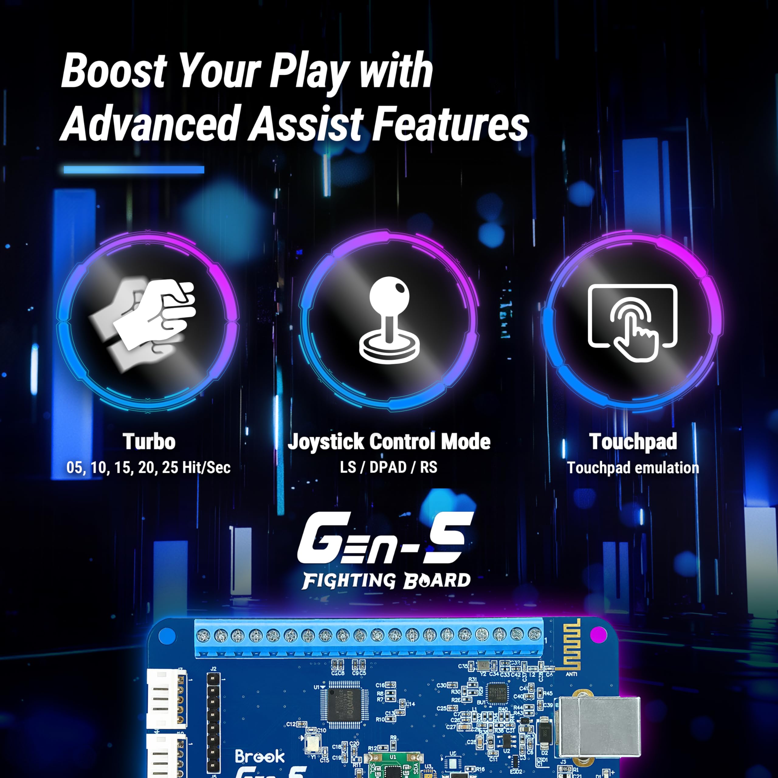 Brook Gaming GEN 5 Fighting Board Multi-Platform PS5 PS4 NS PC