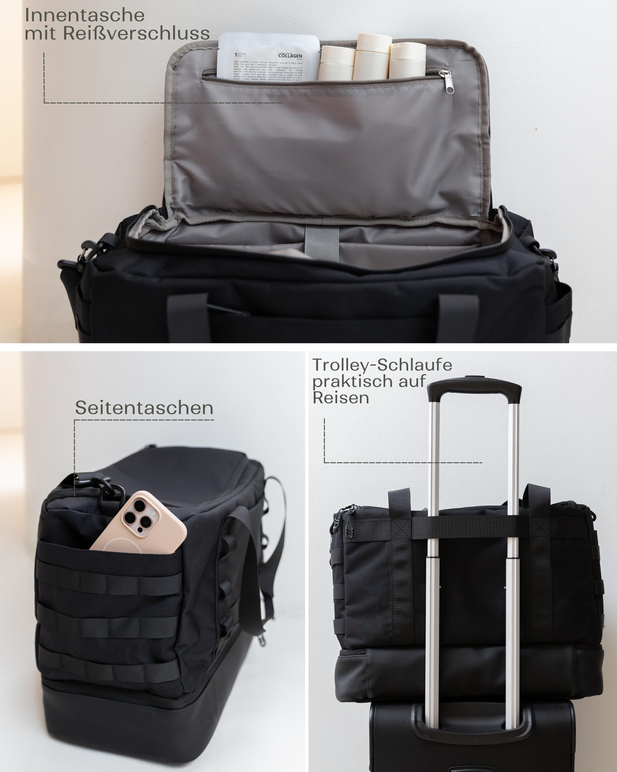 SVOLTA Taktische Reisetasche mit Schuhfach und Nassfach 32L Herren Olivgrün