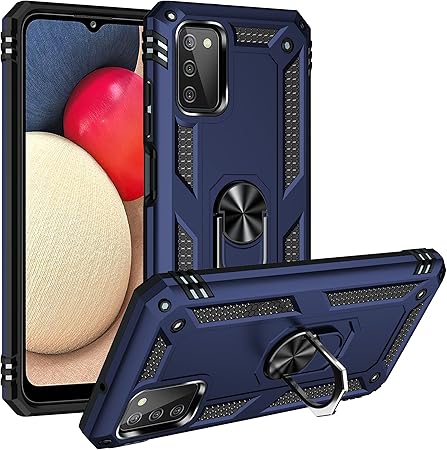 FTRONGRT Capa para Samsung Galaxy A03s, robusta e à prova de choque, com  suporte de telefone celular, capa para Samsung Galaxy A03s-azul |  Amazon.com.br