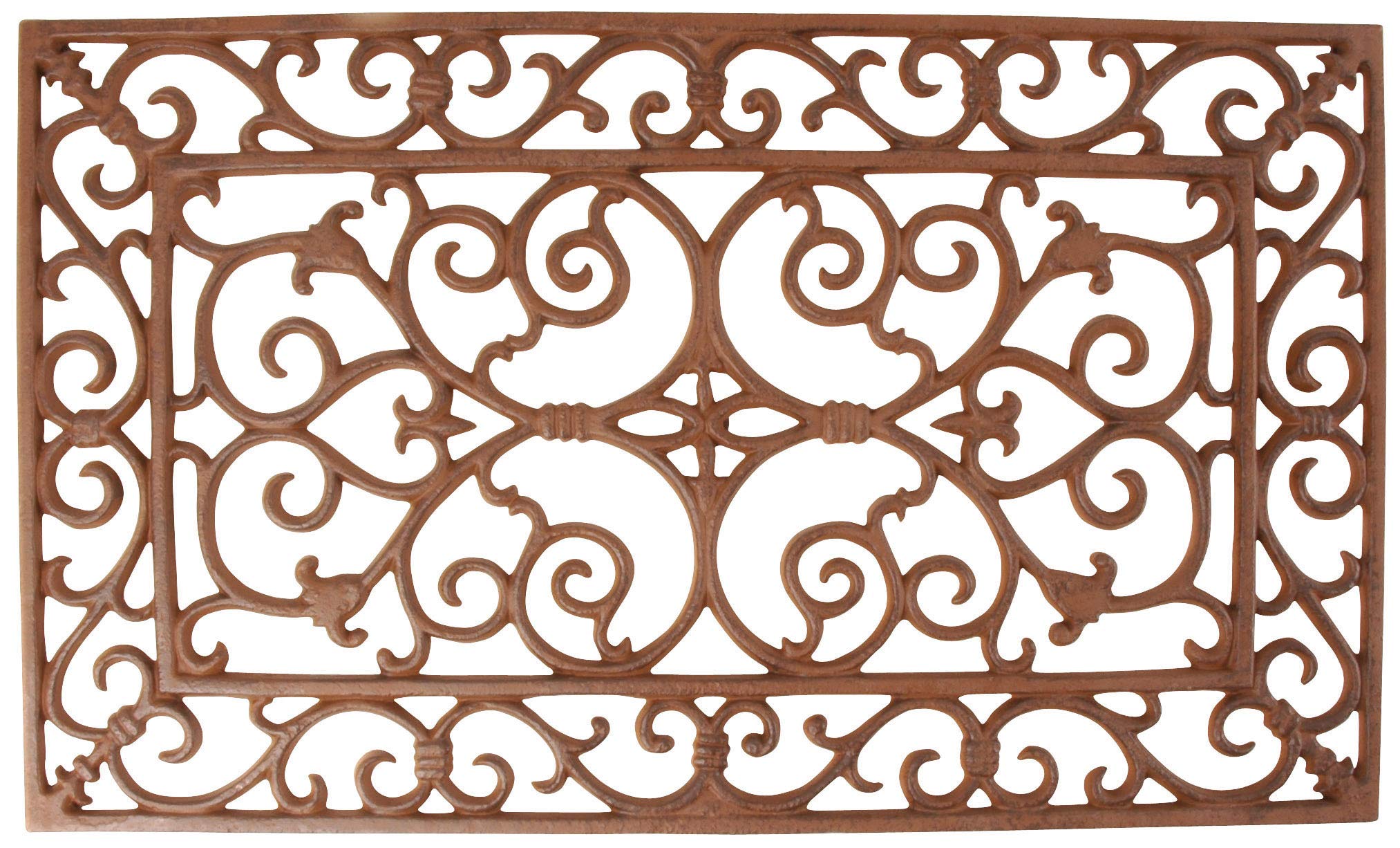 Esschert LH42 Fallen Fruits Small Cast Iron Door Mat, Brown, 34_x_58_cm