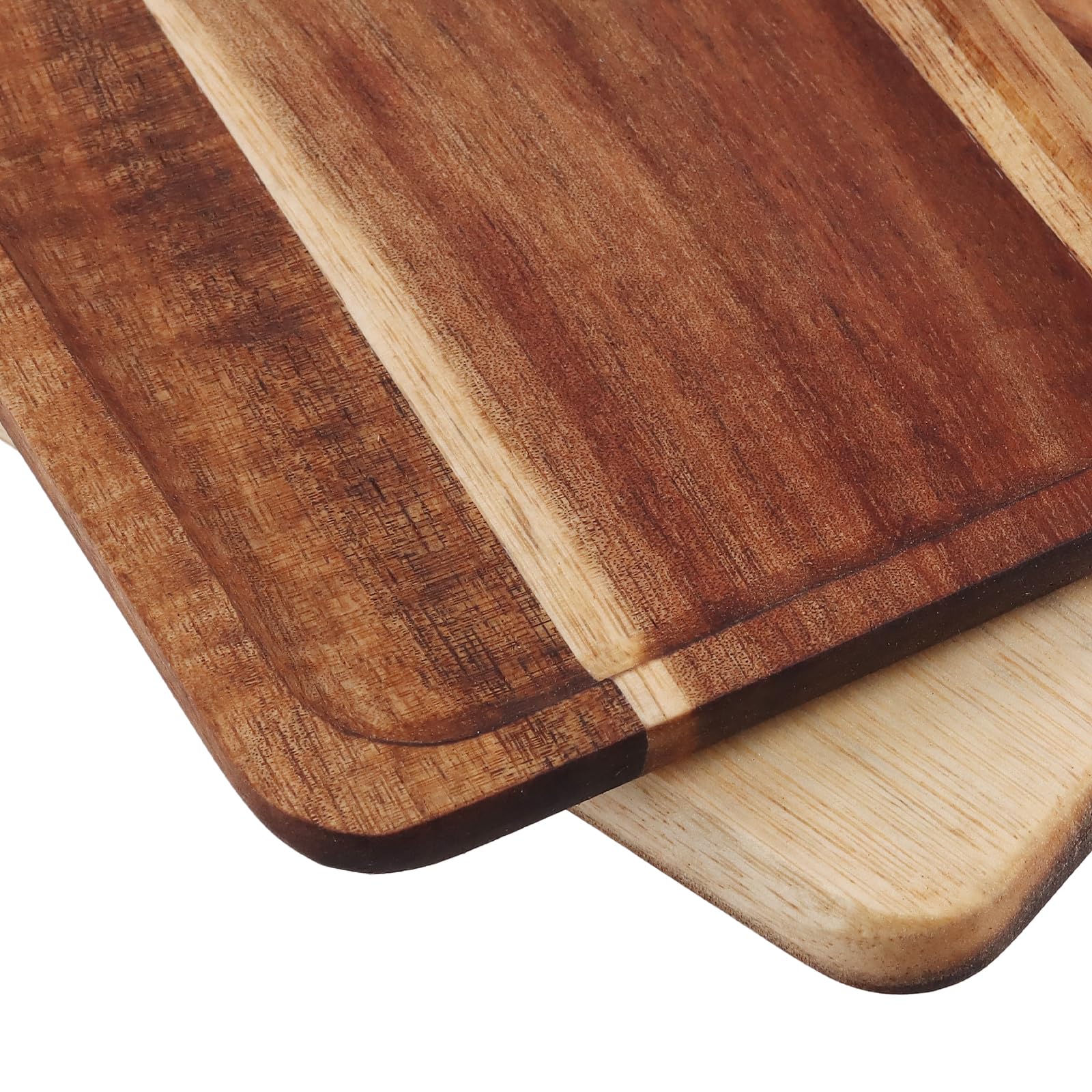 KEILEOHO 2 sztuki 30 x 12 cm taca dekoracyjna akacja, drewniana taca prostok?tna dekoracyjna taca do serwowania, drewniana ma?a taca na ser, deser, ?wiece