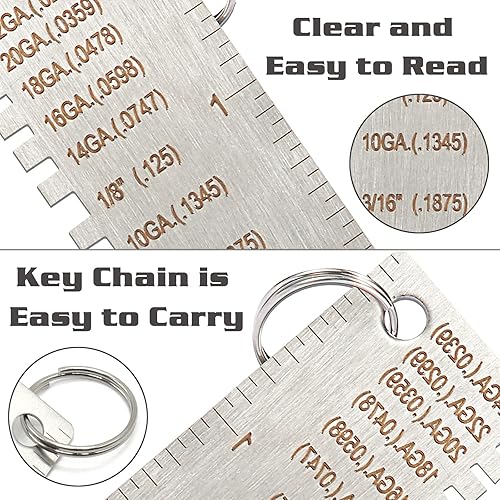 Miniatura 3 de ZeeDix Medidor de espesor de metal, herramienta de espesor de acero portátil, calibre de metal, herramienta de inspección de tamaño chapado en acero