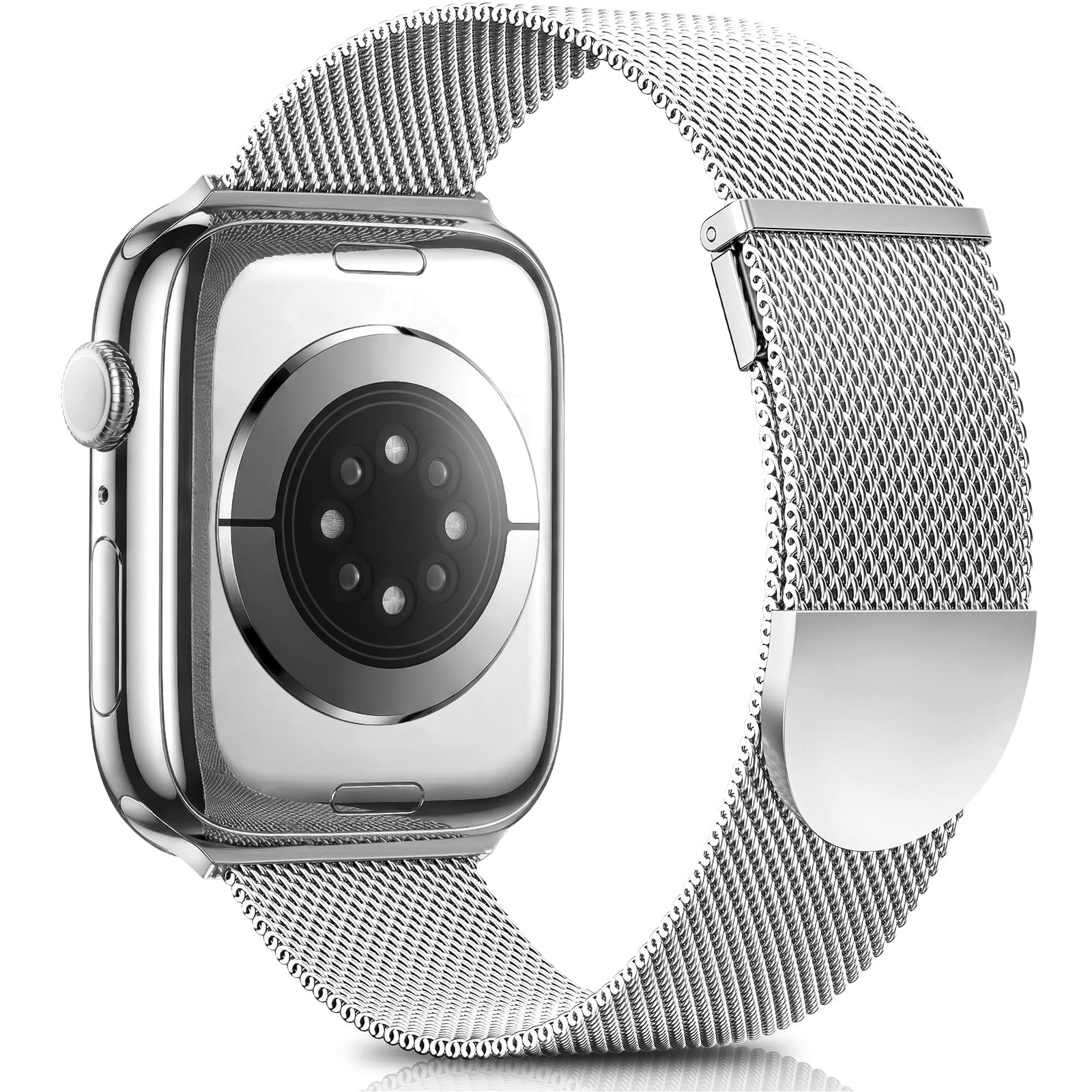 Higgs Strap Compatible with Apple Watch Straps 42mm 46mm 45mm 44mm 41mm 40mm 38mm 49mm for Women Men, Dual Magnetic Adjustable Metal Band for iWatch Series 11 10 9 8 7 6 5 4 SE Ultra 3 2 1