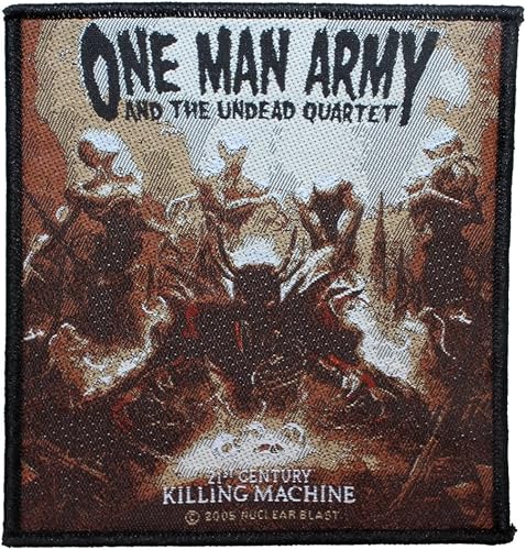 Razamataz One Man Army Undead Quartet 21st century parche banda de metal tela Sew en Applique