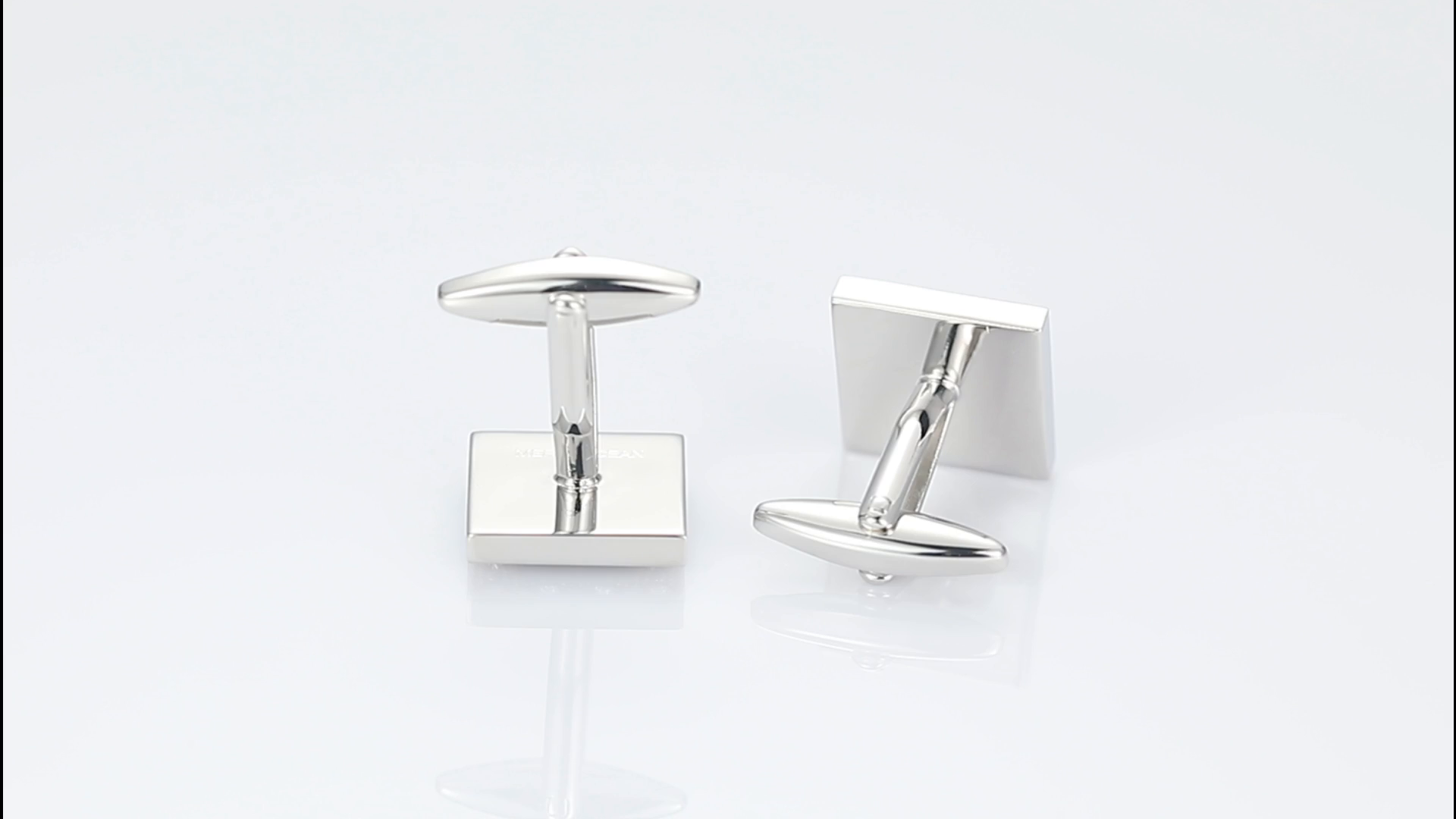 Mancuernillas Cuadradas Azul Marino con Cristales para Hombre miniatura 7