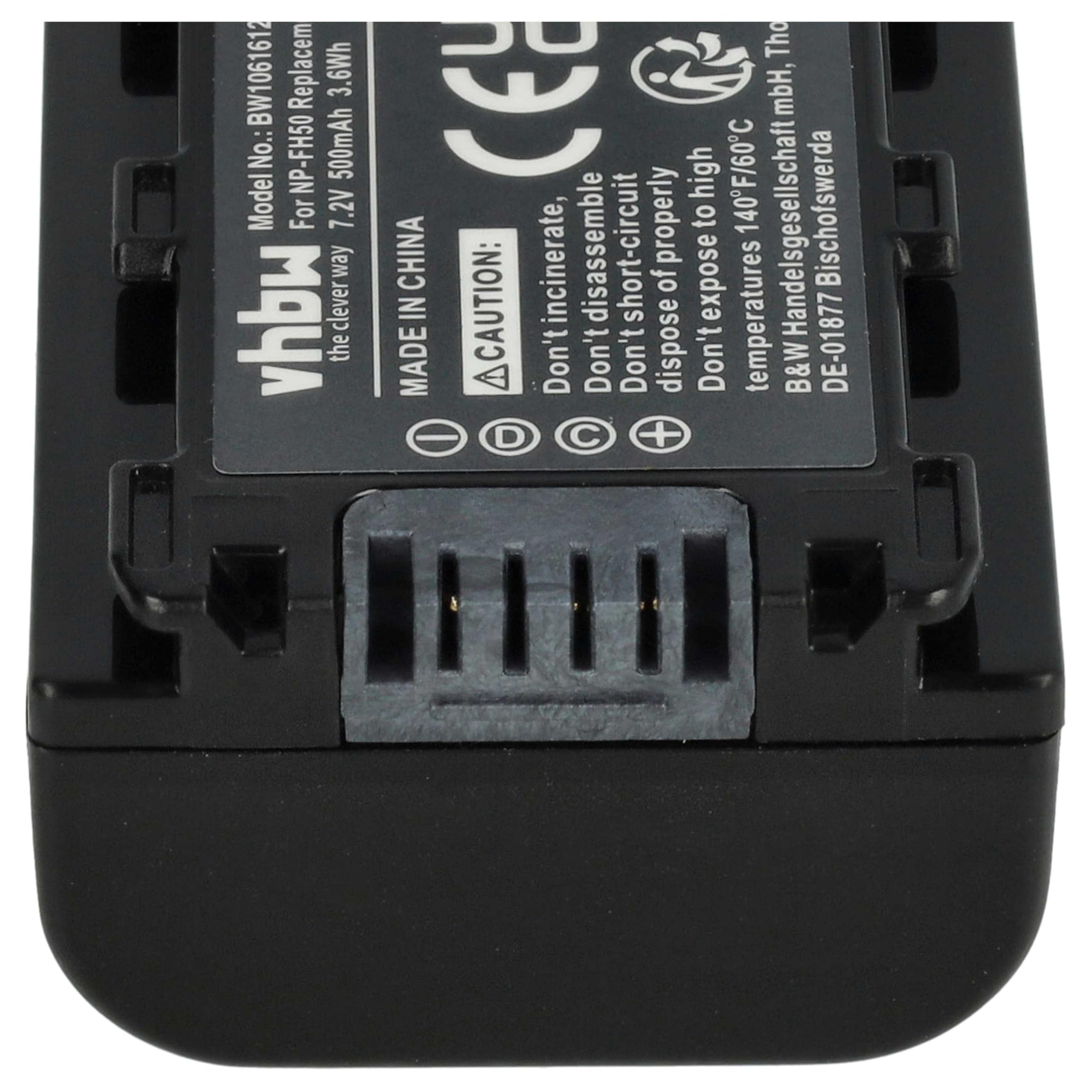 Vhbw Batteria Compatibile Sony HDR-HC5, HDR-CX6, HDR-HC7, 3300mAh Li-Ion Con Chip, Sostituisce NP-FH40/FH100/FH70/FH50