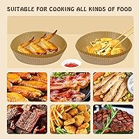Vista 21 de Forros para freidora de aire Ninja, 100 piezas de forro de papel desechable para la mayoría de las freidoras de aire de 4 a 8 cuartos