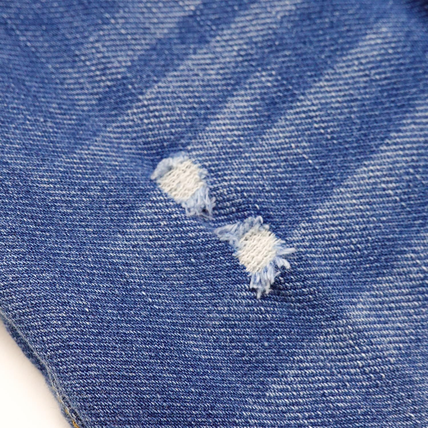 KIDSCOOL SPACE Jeans Slim Fit bébés petits garçons, salopette en jean déchirée avec grande poche à bavette