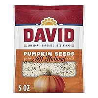 Vista 1 de DAVID Semillas de calabaza totalmente naturales, 5 oz. (paquete de 12)