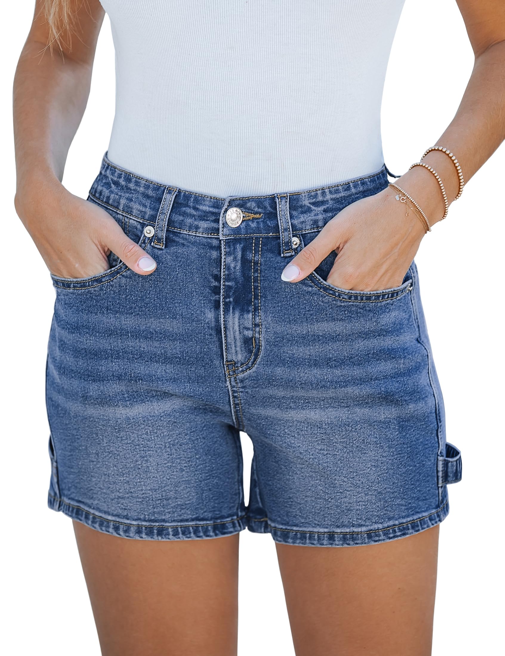 luvamia Women's Carpenter Jean Shorts