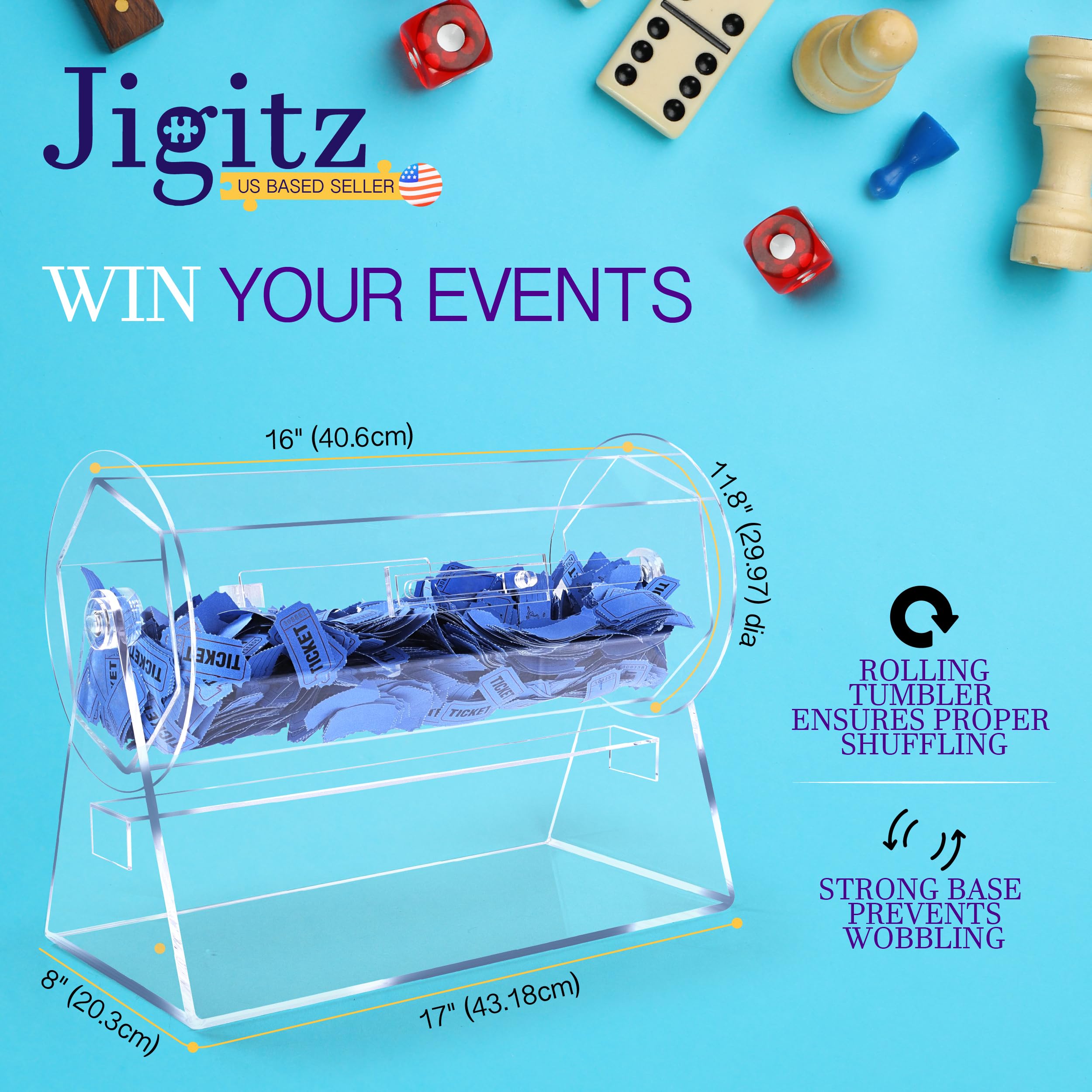 Lock Tickets Raffle Ticket Hopper With Lock Jigitz 16