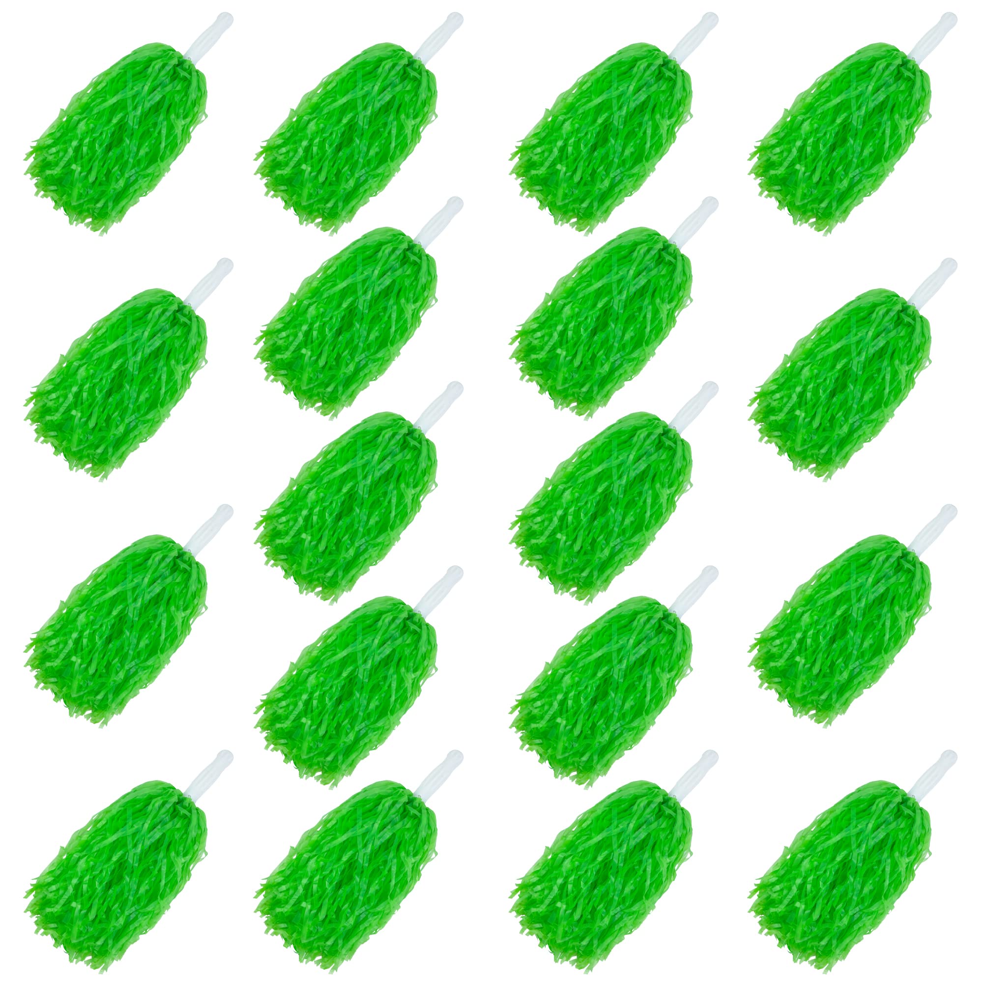 XIPEGPA18PCS Cheerleading Pom Poms Plastic Cheerleader Pom Poms for Sports Squads Dancing Party Football Basketball Spirit Sports Stage Performance Celebration (Green)