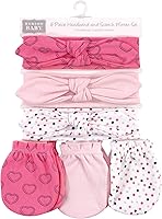 Vista 159 de Hudson Baby Conjunto de diadema de algodón y manoplas para rascar para bebé Unicornio