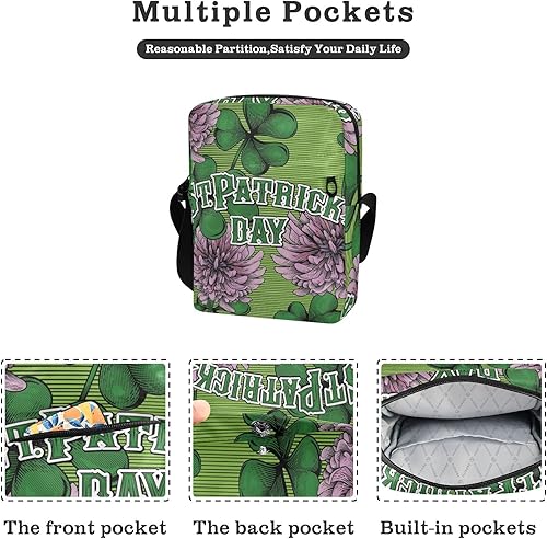 Miniatura 2 de Happy St Messenger Bag for Women Men Crossbody Shoulder Bag Small Crossbody Bags Over The Shoulder Bag with Adjustable Strap for Cycling Hiking