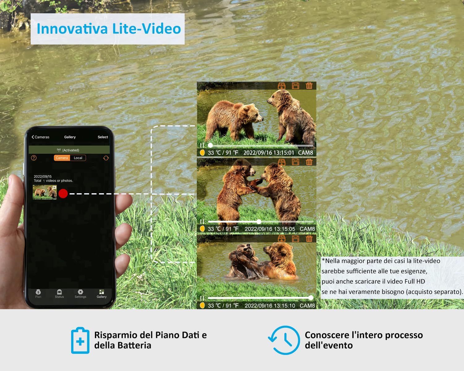 GardePro X50 Fotocamera da Caccia 4G LTE con scheda SIM e App, 64MP 1296P H.265 Vidéo, Fototrappola Infrarossi Invisibili 0,1s Tempo di Attivazione, No-Glow IR LEDs, IP66