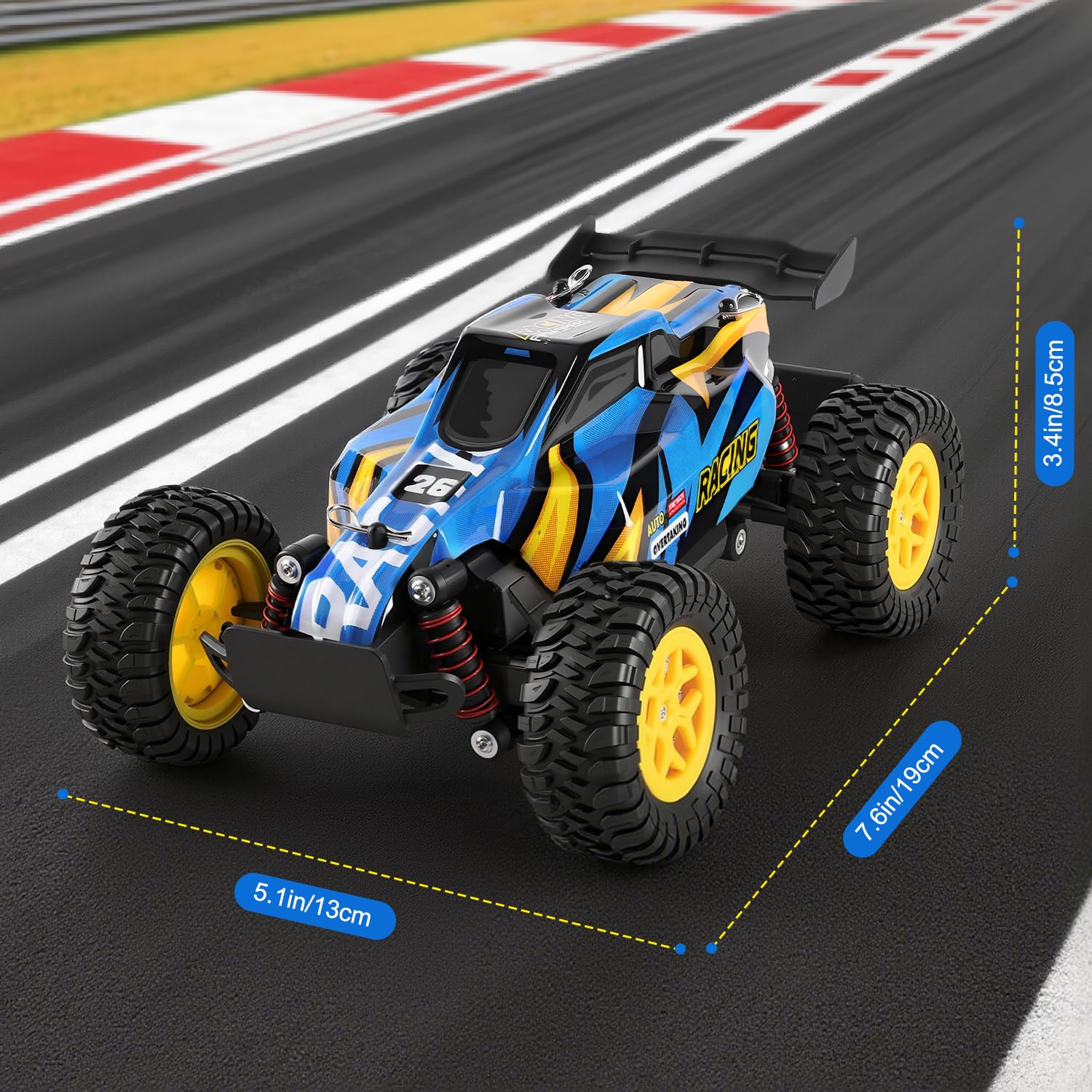 Macchina Telecomandata Giocattoli Auto RC - 1:20 Auto da corsa RC Auto telecomandata fuoristrada per tutti i terreni Camion auto RC per bambini dai 4 ai 12 anni compleanni Natale