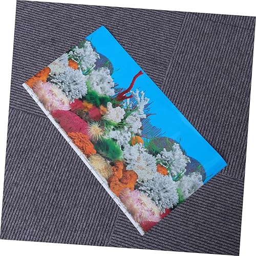 Miniatura 9 de iplusmile Papel de pared 3D, pegatinas 3D fondo de acuario 3D, fondos de pantalla 3D de 10 galones de fondo de pecera de doble cara, adhesivo
