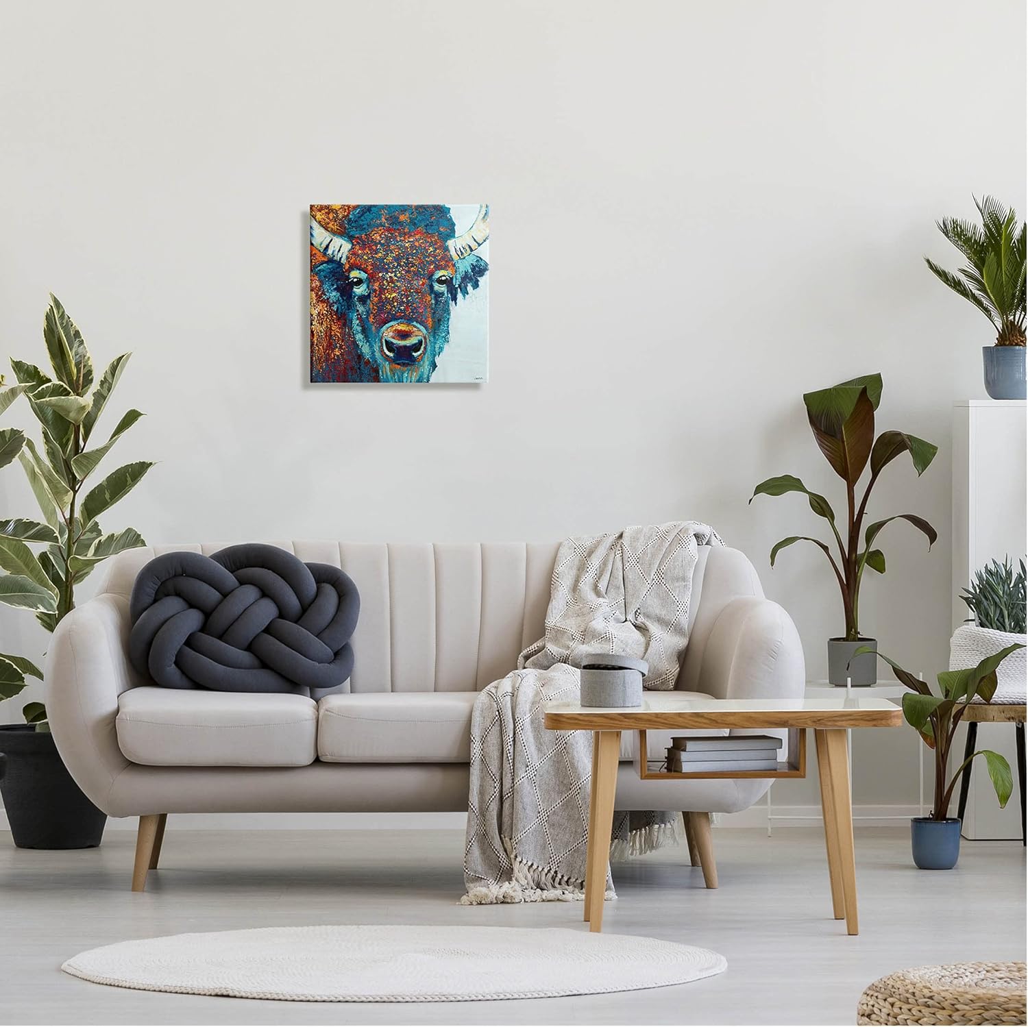 Stupell Industries Bison Gazing Close Up Wildlife Canvas Wall Art, Design by Jen Seeley