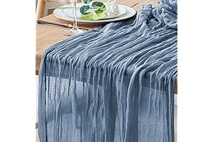 Table Runner Cheesecloth 10FT Dusty Blue Boho Gauze Cheese Cloth Rustic Sheer...