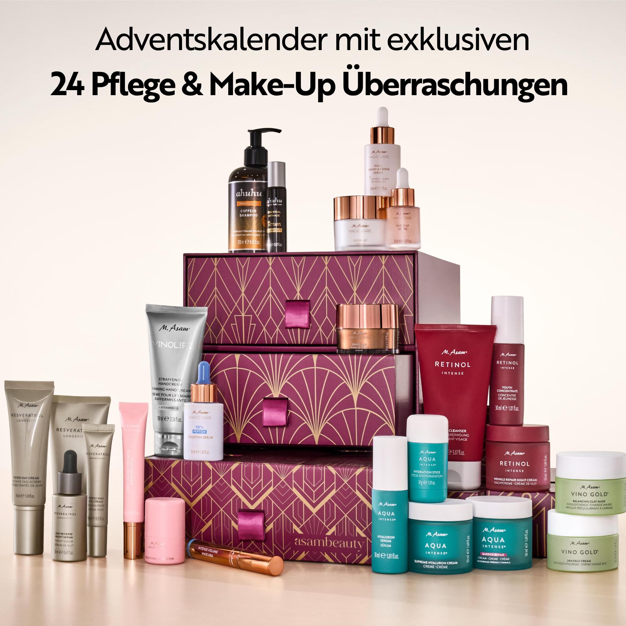 M. Asam asambeauty Premium Adventskalender 2026 (24-teilig) | Adventskalender Beauty Mit 24 Originalgrößen, Adventskalender Skin Care, Adventskalender Make Up Für Adventskalender Frauen