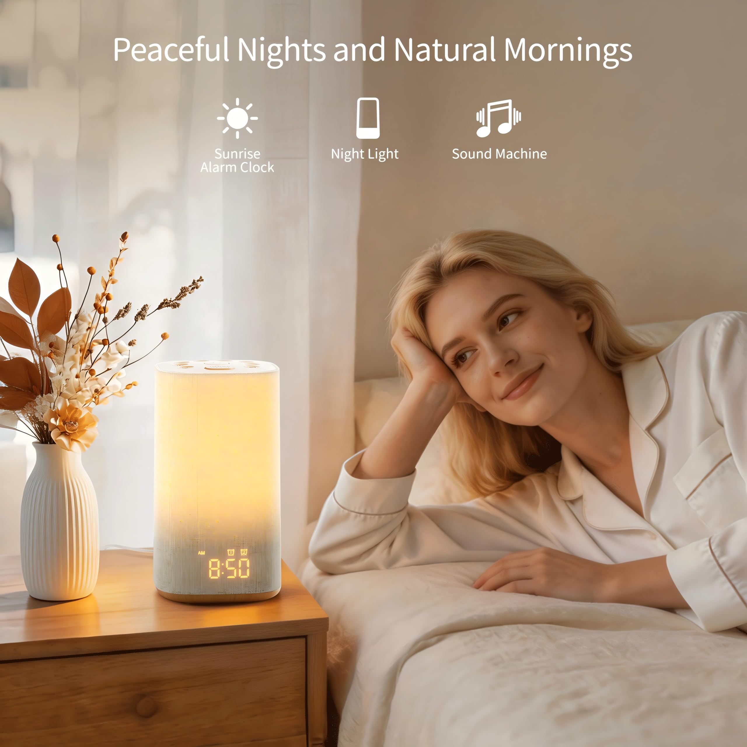 RETEYUNG Despertador Amanecer, Despertador Luz Natural para Adultos y Niños