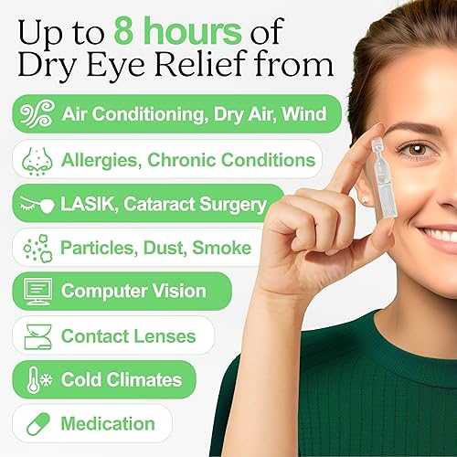 Miniatura 4 de Archie's Remedies, Alivio para ojos secos, gotas para los ojos ultra lubricantes, fórmula limpia y frascos sin conservantes, un solo uso, para