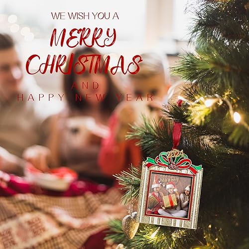 Miniatura 6 de GUOER Adornos para árbol de Navidad, regalo de recuerdo, decoración del hogar, decoraciones de Navidad, regalos de Navidad, colgante con marco de