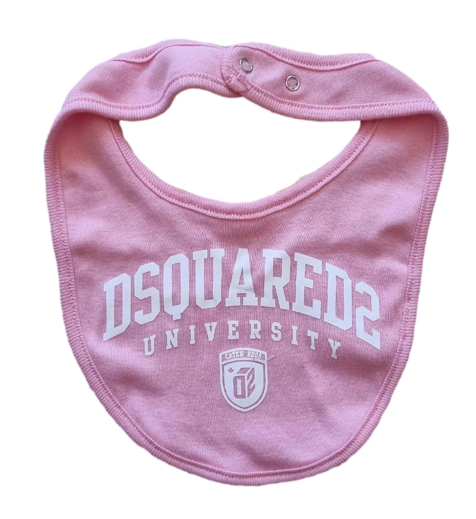 Dsquared DQ2516 - Conjunto de regalo para bebé o niña, manga larga, algodón, babero y gorro