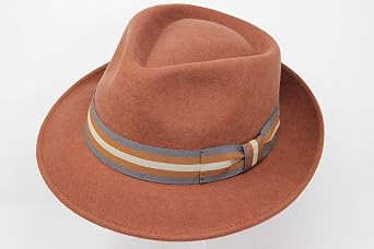 Premium Doyle - Teardrop Fedora Hat - 100% Wool Felt - Crushable for Travel - Water Resistant - Unisex