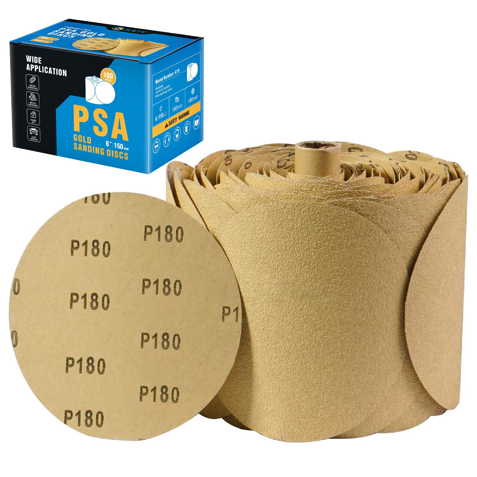 S SATC 80 Grit Sanding Discs - 100 PCS -11