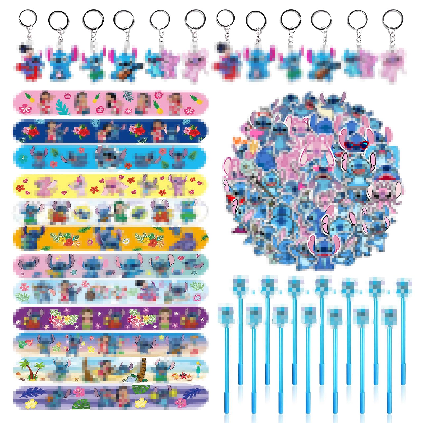 86PCS Cartoon Thema Kindergeburtstag Mitgebsel Set, Party Mitgebsel Mit Armbänder Schlüsselanhänger Stifte Aufkleber Für Party Kleine Gastgeschenke Give Aways