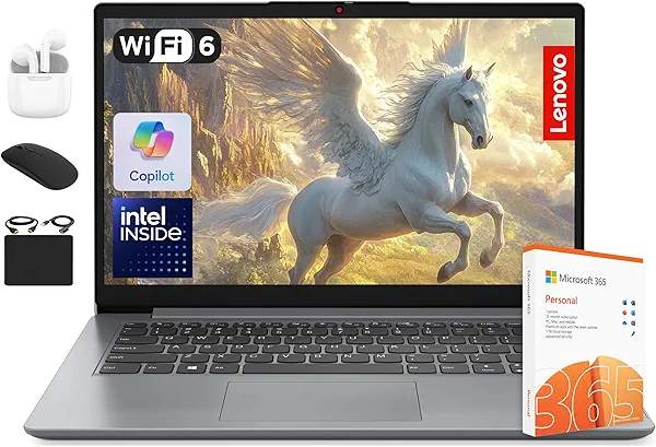 Lenovo IdeaPad Laptop Business Student 2025, 14 Inch Display, Intel Dual Core Processor, 12GB RAM + 884GB Storage (256GB SSD +128GB eMMC +500GB Ext), 11HRs, HubxcelAccessory, Office 365 1 Yr, Win 11