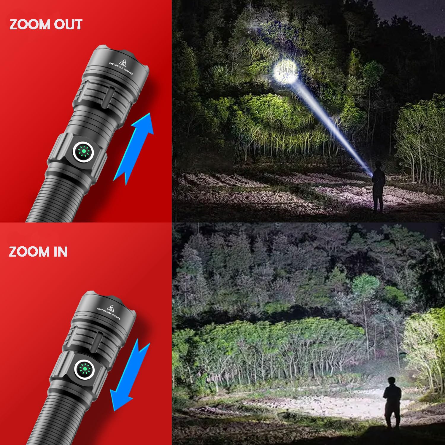 Amazon.co.jp: タクティカルライト LED懐中電灯 1200ルーメン 高輝度
