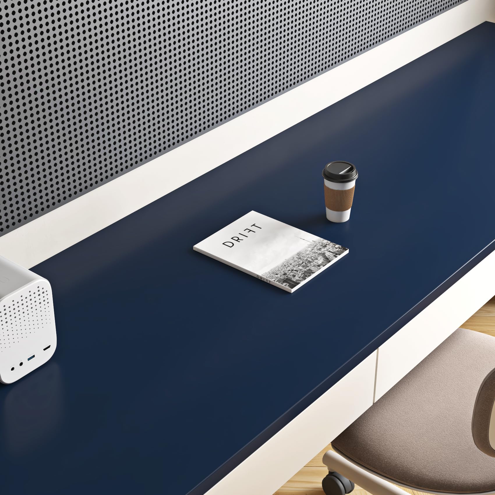 FunStick Dikke kleine blauwe schil en stok behang blauw contactpapier voor kastmuren zelfklevend effen blauw verwijderbaar behang blauw behang voor badkamer kinderen slaapkamer klaslokaal bureau 15.7 x78.7