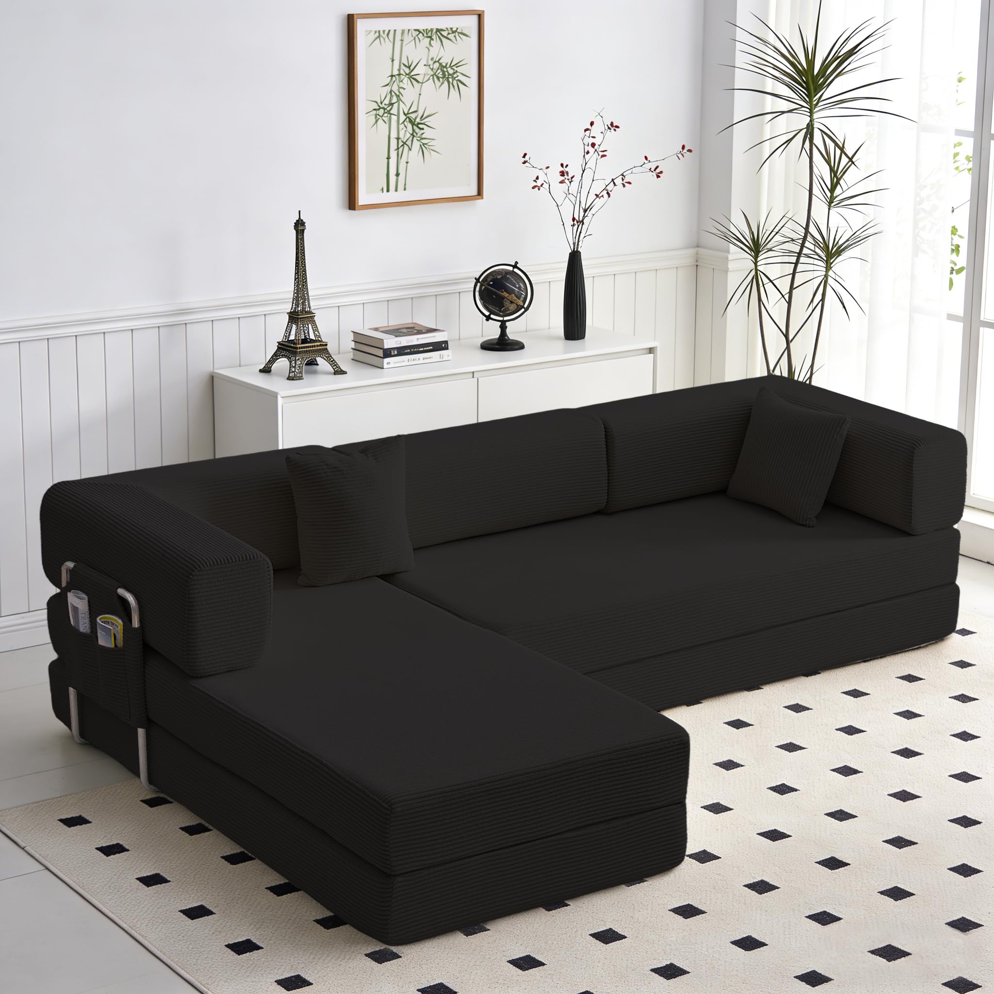 Amazon.com: GEARIVY Folding Sofa Bed Convertable Corduroy Couch
